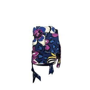 Vera Bradley African Violet Floral Zip Around Wrist Wallet. Snap And Zipper